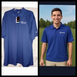 NEW NIKE Stay Cool Navy Blue Golf Men’s Dri-Fit Shirt SIZE XXL NWT